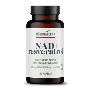 Närokällan NAD+ Resveratrol 30 kapslar 30 kapsler Närokällan NAD+ Resveratrol 30 kapslar 30 kapsler