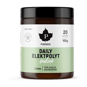 Pureness Daily Elektrolytpulver Lime 100 gram Pureness Daily Elektrolytpulver Lime 100 gram