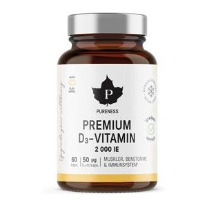 Pureness Premium D3-vitamin 2000 IE 60 kapsler Pureness Premium D3-vitamin 2000 IE 60 kapsler