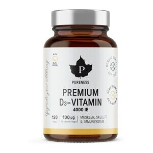 Pureness Premium D-vitamin 120 kapsler Pureness Premium D-vitamin 120 kapsler
