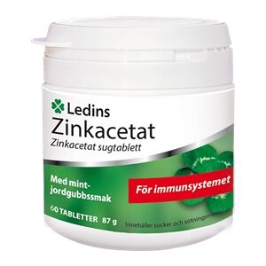 Ledins Zinkacetat 60 tabletter Ledins Zinkacetat 60 tabletter