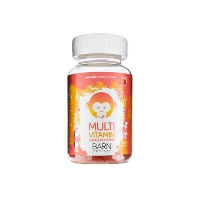 Monkids Multivitamin Barn Jordgubb 60 tabletter Monkids Multivitamin Barn Jordgubb 60 tabletter