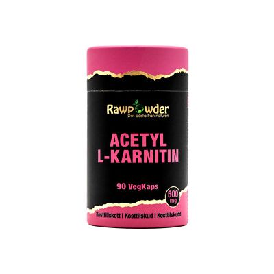 Rawpowder Acetyl L-Karnitin 500mg 90 kapsler Rawpowder Acetyl L-Karnitin 500mg 90 kapsler