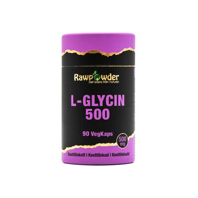 Rawpowder L-Glycin 500mg 90 kapsler Rawpowder L-Glycin 500mg 90 kapsler