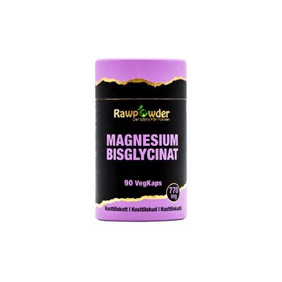 Rawpowder Magnesium Bisglycinat 770mg 90 kapsler Rawpowder Magnesium Bisglycinat 770mg 90 kapsler