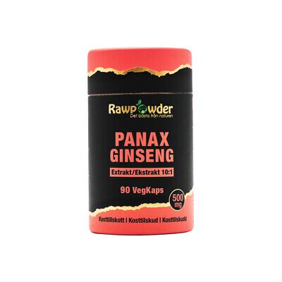 Rawpowder Panax Ginseng Extrakt 500mg 90 kapsler Rawpowder Panax Ginseng Extrakt 500mg 90 kapsler