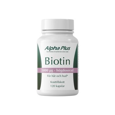 Alpha Plus Biotin 120 kapsler Alpha Plus Biotin 120 kapsler