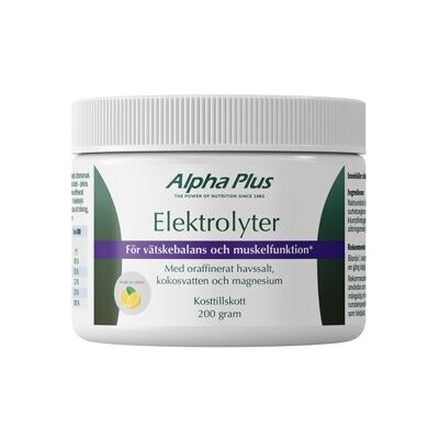 Alpha Plus Elektrolyter Citron 200 gram Alpha Plus Elektrolyter Citron 200 gram