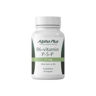 Alpha Plus B6-vitamin P-5-P 12mg 60 kapsler Alpha Plus B6-vitamin P-5-P 12mg 60 kapsler