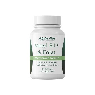 Alpha Plus Metyl B12 & Folat 120 tabletter Alpha Plus Metyl B12 & Folat 120 tabletter