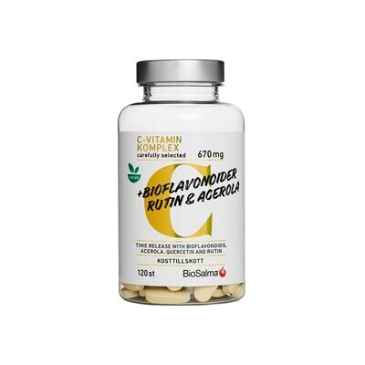 BioSalma C-vitamin & Bioflavonoider 120 tabletter BioSalma C-vitamin & Bioflavonoider 120 tabletter