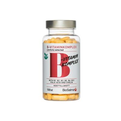 BioSalma B-Vitaminkomplex 100 kapsler BioSalma B-Vitaminkomplex 100 kapsler