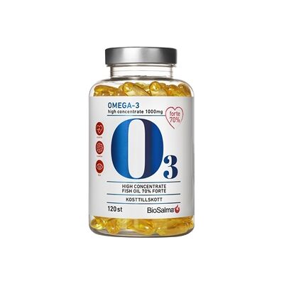 BioSalma Omega3 Forte 70% 1000mg 120 kapsler BioSalma Omega3 Forte 70% 1000mg 120 kapsler