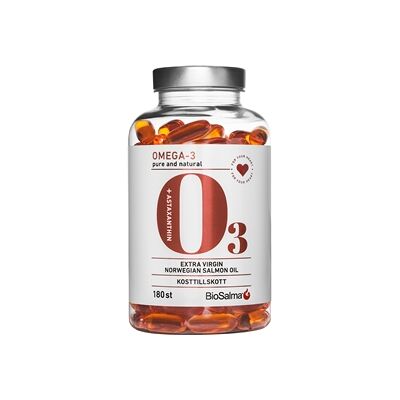 BioSalma Omega-3 Salmon Oil 1000mg 180 kapsler BioSalma Omega-3 Salmon Oil 1000mg 180 kapsler