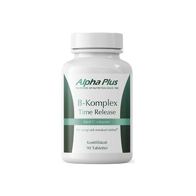 Alpha Plus B-komplex Time Release 90 tabletter Alpha Plus B-komplex Time Release 90 tabletter