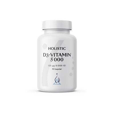 Holistic D3-vitamin 5000 90 kapsler Holistic D3-vitamin 5000 90 kapsler