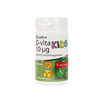 Ledins D-vita KIDS 10mcg 90 tabletter Ledins D-vita KIDS 10mcg 90 tabletter