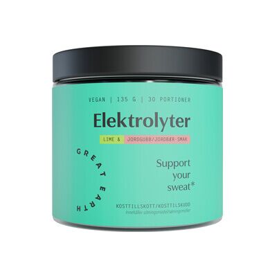 Great Earth Elektrolyter Jordgubb/Lime 135 gram Great Earth Elektrolyter Jordgubb/Lime 135 gram