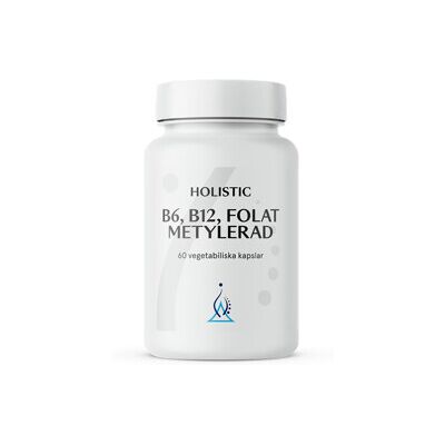 Holistic B6 B12 Folat metylerad 60 kapsler Holistic B6 B12 Folat metylerad 60 kapsler