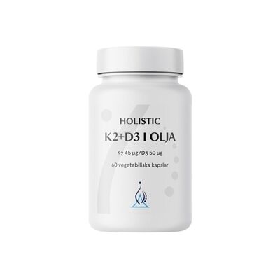 Holistic K2+D3 i olja 60 kapsler Holistic K2+D3 i olja 60 kapsler