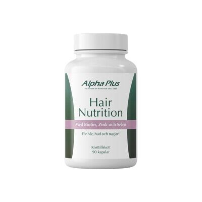 Alpha Plus Hårnæring - Kosttilskudd med Biotin og Sink Alpha Plus Hårnæring - Kosttilskudd med Biotin og Sink