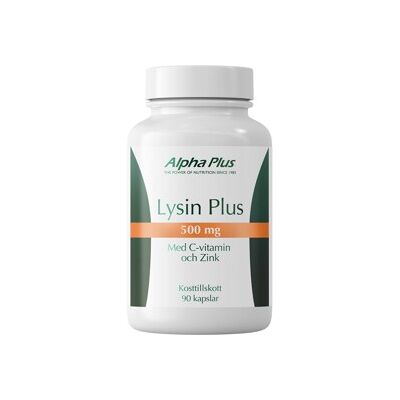 Alpha Plus Lysin Plus 500mg 90 kapsler Alpha Plus Lysin Plus 500mg 90 kapsler