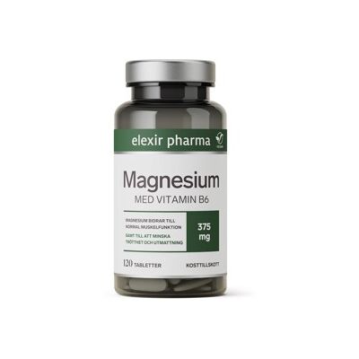 Elexir Pharma Magnesium 375 mg - Magnesium, Muskl, Energi Elexir Pharma Magnesium 375 mg - Magnesium, Muskl, Energi