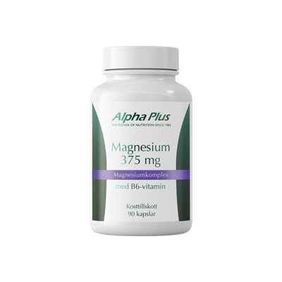 Alpha Plus Magnesium 375 mg - Magnesium Bisglycinate Citrate Laktat Oksid - Støtter Bein & Energi Alpha Plus Magnesium 375 mg - Magnesium Bisglycinate Citrate Laktat Oksid - Støtter Bein & Energi