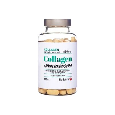 BioSalma Collagen + Hyaluronsyra 120 tabletter BioSalma Collagen + Hyaluronsyra 120 tabletter