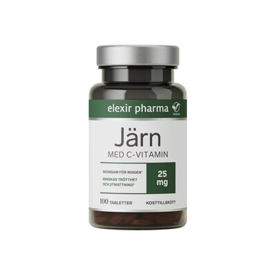 Elexir Pharma Elexir Järn med C-vitamin 100 tabletter Elexir Pharma Elexir Järn med C-vitamin 100 tabletter