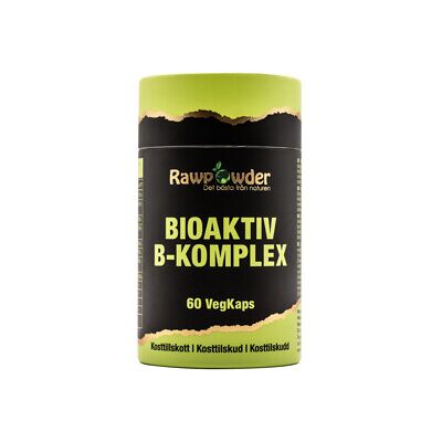 Rawpowder Bioaktiv B-Komplex 60 kapsler Rawpowder Bioaktiv B-Komplex 60 kapsler