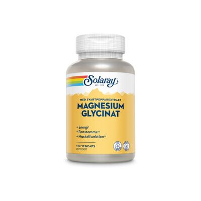 Solaray Magnesium Glycinat 120 kapsler Solaray Magnesium Glycinat 120 kapsler