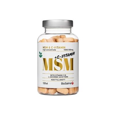 BioSalma MSM + C-vitamin 120 tabletter BioSalma MSM + C-vitamin 120 tabletter