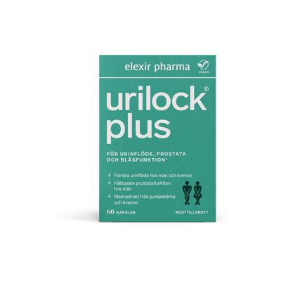 Elexir Pharma Urilock Plus 60 kapsler - Urinveisstøtte Elexir Pharma Urilock Plus 60 kapsler - Urinveisstøtte