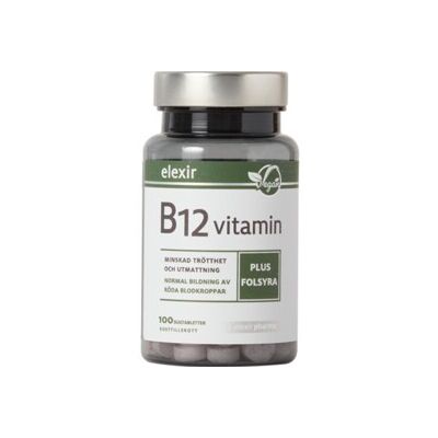 Elexir Pharma Elexir B-12 Vitamin 100 tabletter Elexir Pharma Elexir B-12 Vitamin 100 tabletter