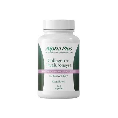 Alpha Plus Collagen + Hyaluronsyra 120 kapsler Alpha Plus Collagen + Hyaluronsyra 120 kapsler