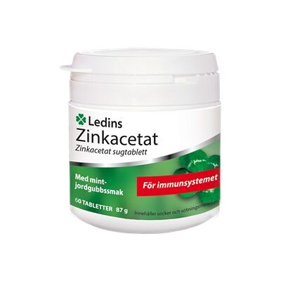 Ledins Zinkacetat 60 tabletter Ledins Zinkacetat 60 tabletter