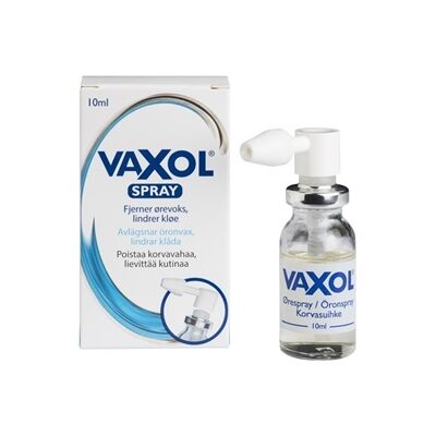 Vaxol Ørespray - Forebygger og fjerner ørevoks - Lindrer kløe - 10ml Vaxol Ørespray - Forebygger og fjerner ørevoks - Lindrer kløe - 10ml