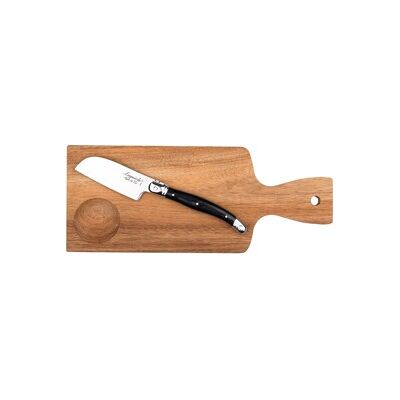 Laguiole Style de Vie Ostkniv Santoku Laguiole med skjærefjøl 1 set Sort Laguiole Style de Vie Ostkniv Santoku Laguiole med skjærefjøl 1 set Sort