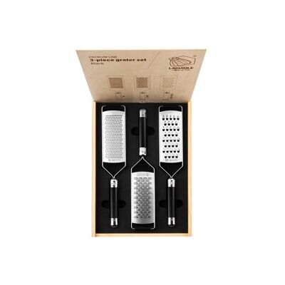 Laguiole Style de Vie Rivjern 3-deler 1 set Sort Laguiole Style de Vie Rivjern 3-deler 1 set Sort