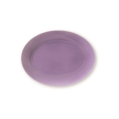Lyngby Porcelæn Rhombe Ovalt Serveringsfat - Lys Lilla - Serving Platter Lyngby Porcelæn Rhombe Ovalt Serveringsfat - Lys Lilla - Serving Platter
