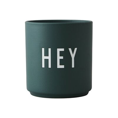 Design Letters Favoritkopp Hey / Dark green Design Letters Favoritkopp Hey / Dark green