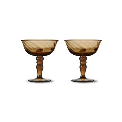 Byon - Italiensk champagneglass Opacity 2 stk - Brun - Champagneglass Byon - Italiensk champagneglass Opacity 2 stk - Brun - Champagneglass