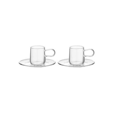 Kosta Boda Viva Espressokopp med fat 8cl 2-pakning 2 stk/pakke Kosta Boda Viva Espressokopp med fat 8cl 2-pakning 2 stk/pakke
