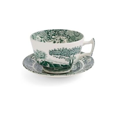 Spode Heritage Green Italiensk Kaffekopp med fat 28 cl Spode Heritage Green Italiensk Kaffekopp med fat 28 cl