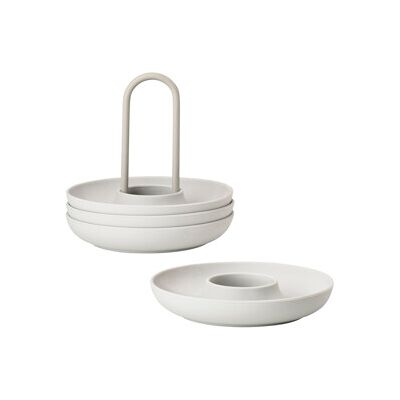 Zone Singles Eggeglass med holder 4-pack 1 set Warm Grey Zone Singles Eggeglass med holder 4-pack 1 set Warm Grey