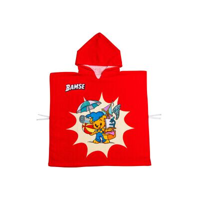 Swimpy Bamse Badeponcho Stranden Rød Swimpy Bamse Badeponcho Stranden Rød