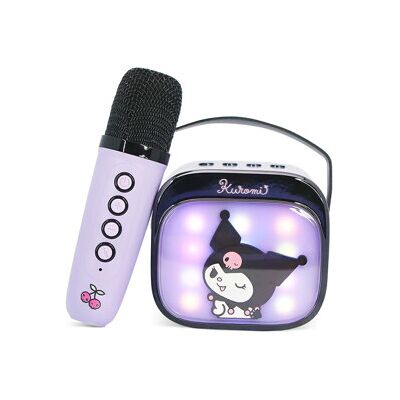 Hello Kitty Karaokehøyttaler Kuromi Popsing Mikrofon LED Hello Kitty Karaokehøyttaler Kuromi Popsing Mikrofon LED