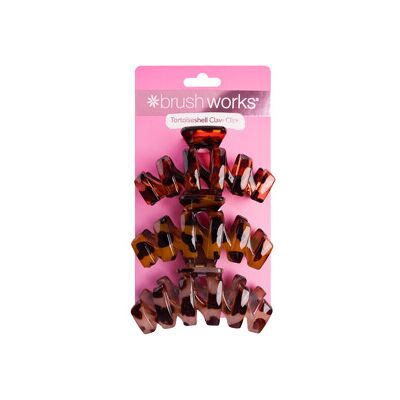 Brushworks Tortoiseshell Claw Clips 1 set Brushworks Tortoiseshell Claw Clips 1 set