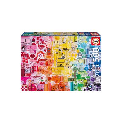 Educa Puslespill 500 Brikker Fargerik Collage Educa Puslespill 500 Brikker Fargerik Collage